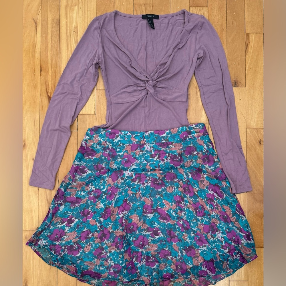 BCBGeneration Floral Skirt